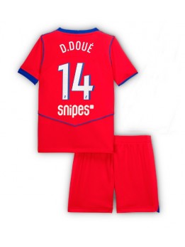 Billige Paris Saint-Germain Desire Doue #14 Tredjedraktsett Barn 2025-26 Kortermet (+ Korte bukser)